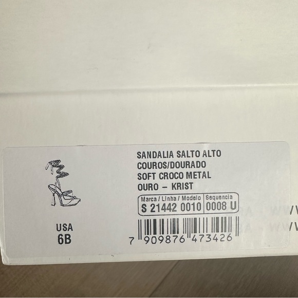 NWT Schutz Metallic Leather Sandal - Picture 10 of 11